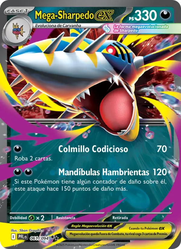 Mega-Sharpedo ex, Fuegos Fantasmales 061