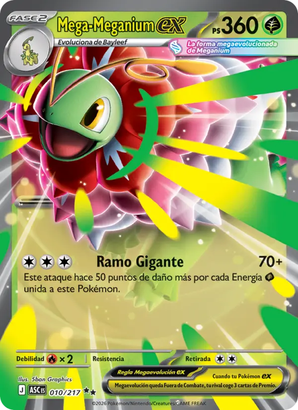 Mega-Meganium ex, Héroes Ascendentes 010