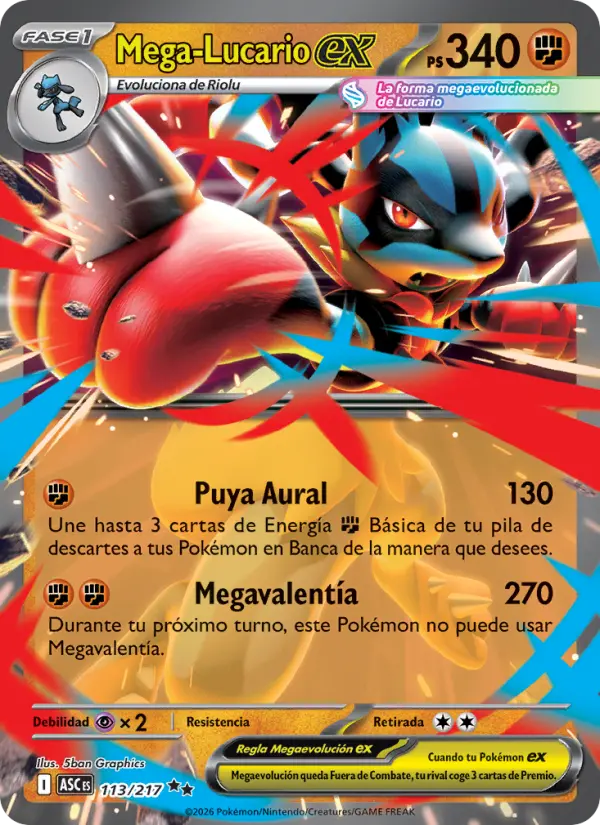 Mega-Lucario ex, Héroes Ascendentes 113