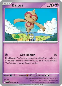 Baltoy, Llamas Obsidianas 094