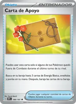 Carta de Apoyo, Llamas Obsidianas 189
