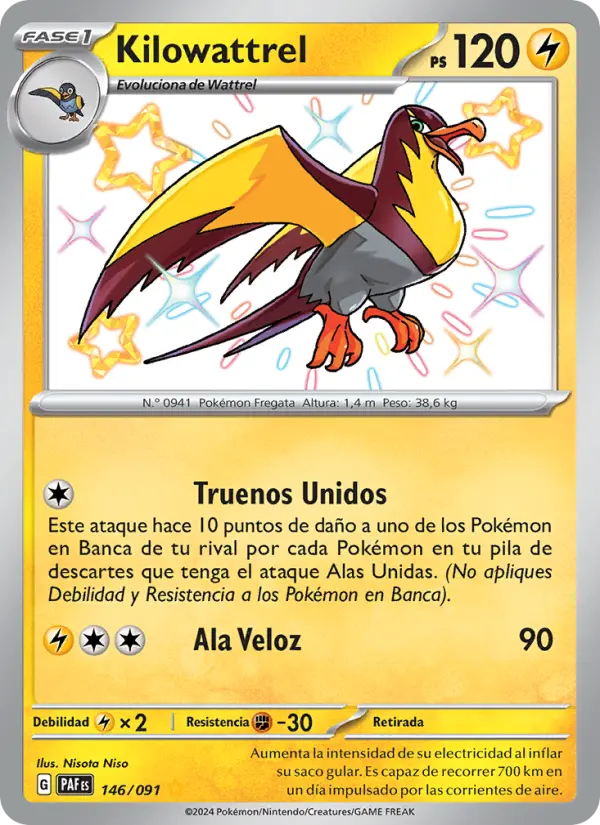 Kilowattrel, Destinos de Paldea 146