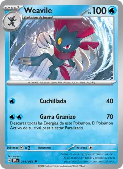 Weavile, Fabula Sombría 014