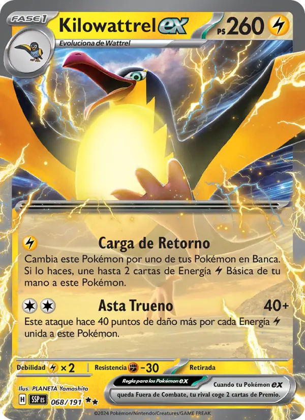 Kilowattrel ex, Chispas Fulgurantes 068
