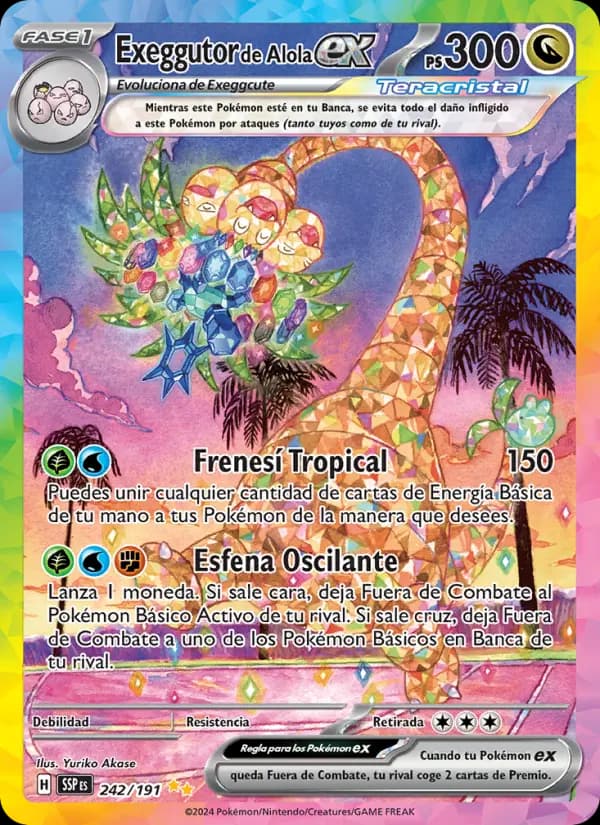 Exeggutor de Alola ex, Chispas Fulgurantes 242
