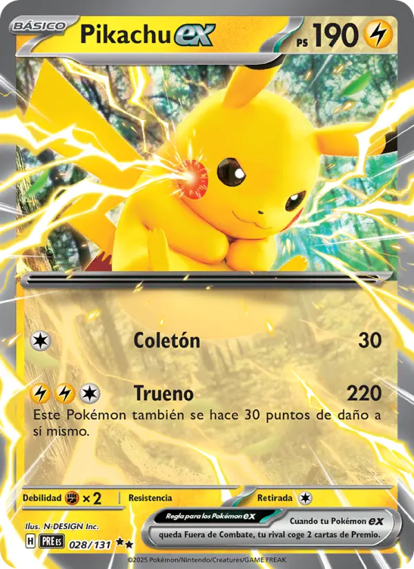Pikachu ex, Evoluciones Prismáticas 028