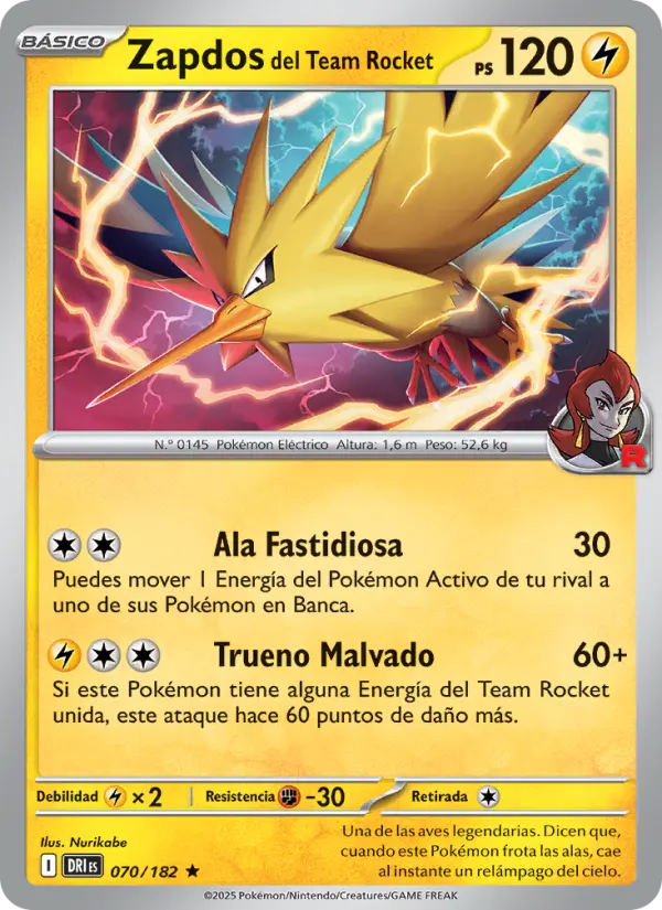 Zapdos del Team Rocket, Rivales Predestinados 070