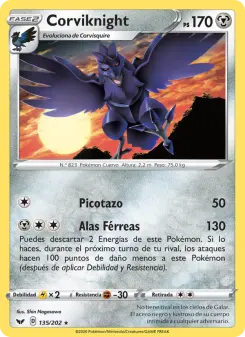 Corviknight, Espada y Escudo 135