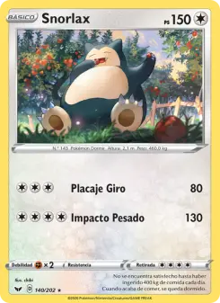 Snorlax, Espada y Escudo 140