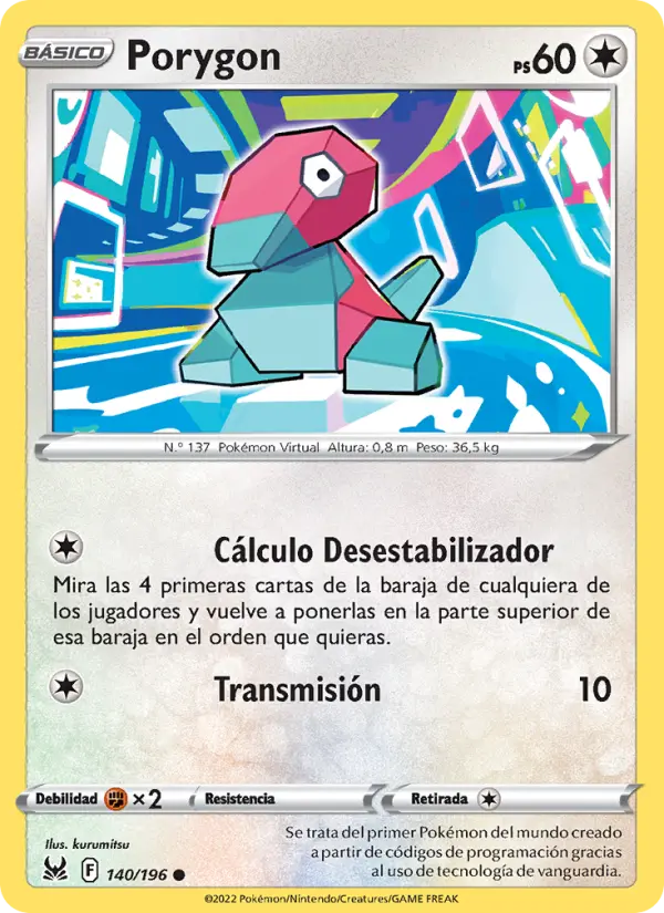 Porygon, Origen Perdido 140