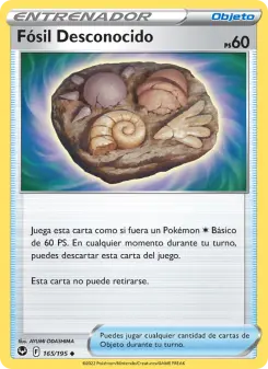 Fósil Desconocido, Tempestad Plateada 165