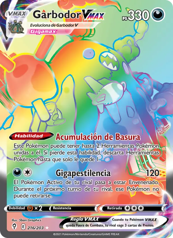 Garbodor VMAX, Cielos Evolutivos 216