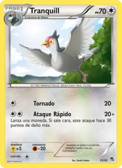 Tranquill, Kit de Entrenador XY (Pikachu Enmascarada) 15