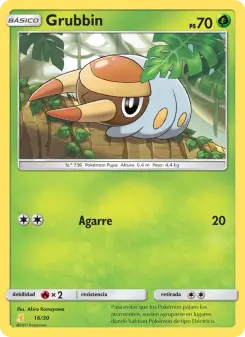 Grubbin, Kit de Entrenador Sol y Luna (Raichu de Alola) 16