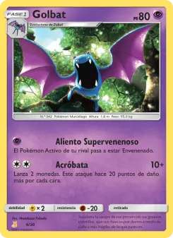 Golbat, Kit de Entrenador Sol y Luna (Raichu de Alola) 6